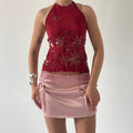 State of grace Silk Beaded Halter | XS