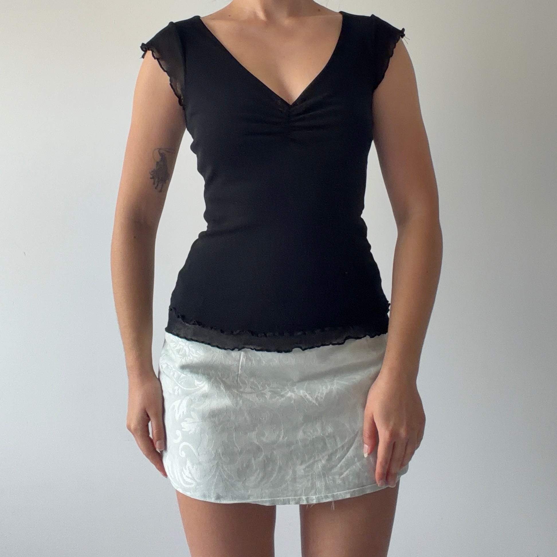 Oasis Mesh Babydoll Top | S