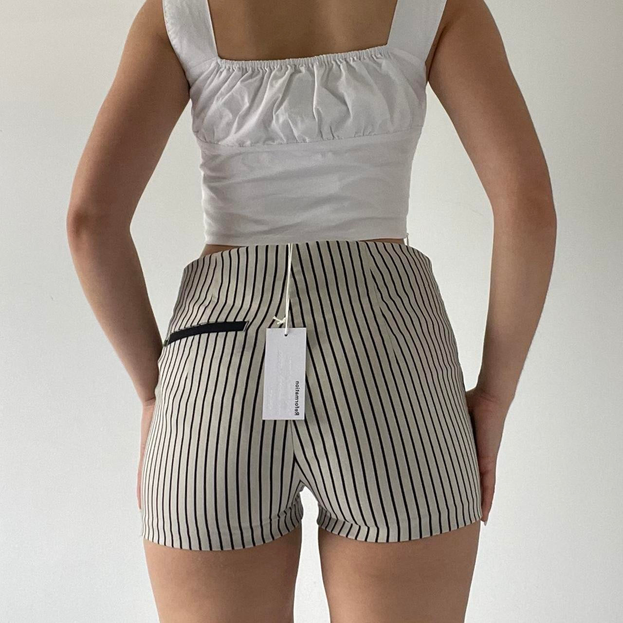Pinstripe Mini Shorts | S