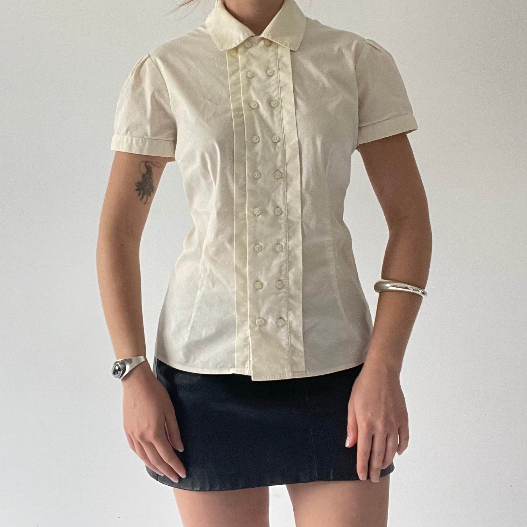 Cue Button Up Babydoll Shirt | 10-12
