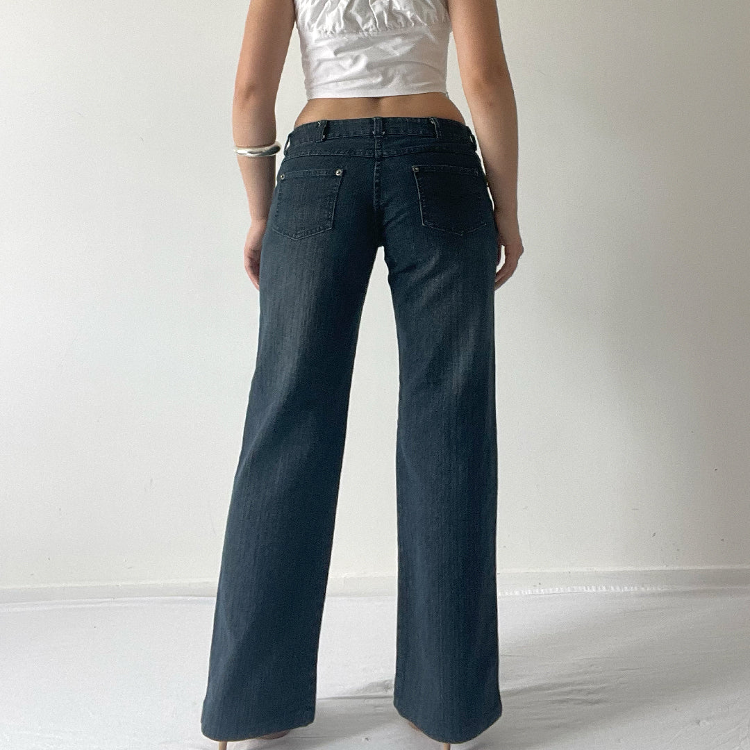 00s Glassons Low Rise Wide Leg Jeans | XS
