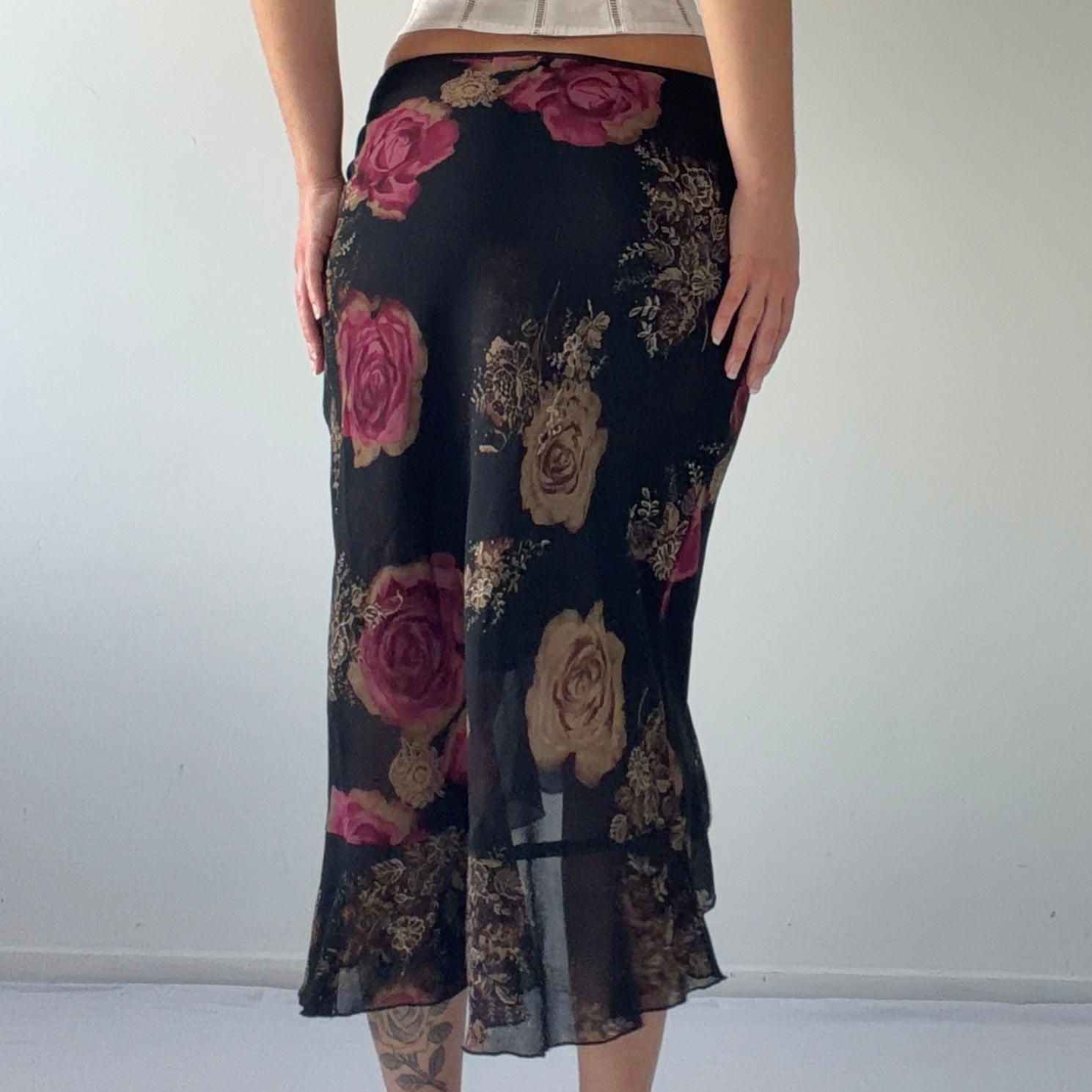 Star City Floral Midi Skirt | Made in USA | 6-8