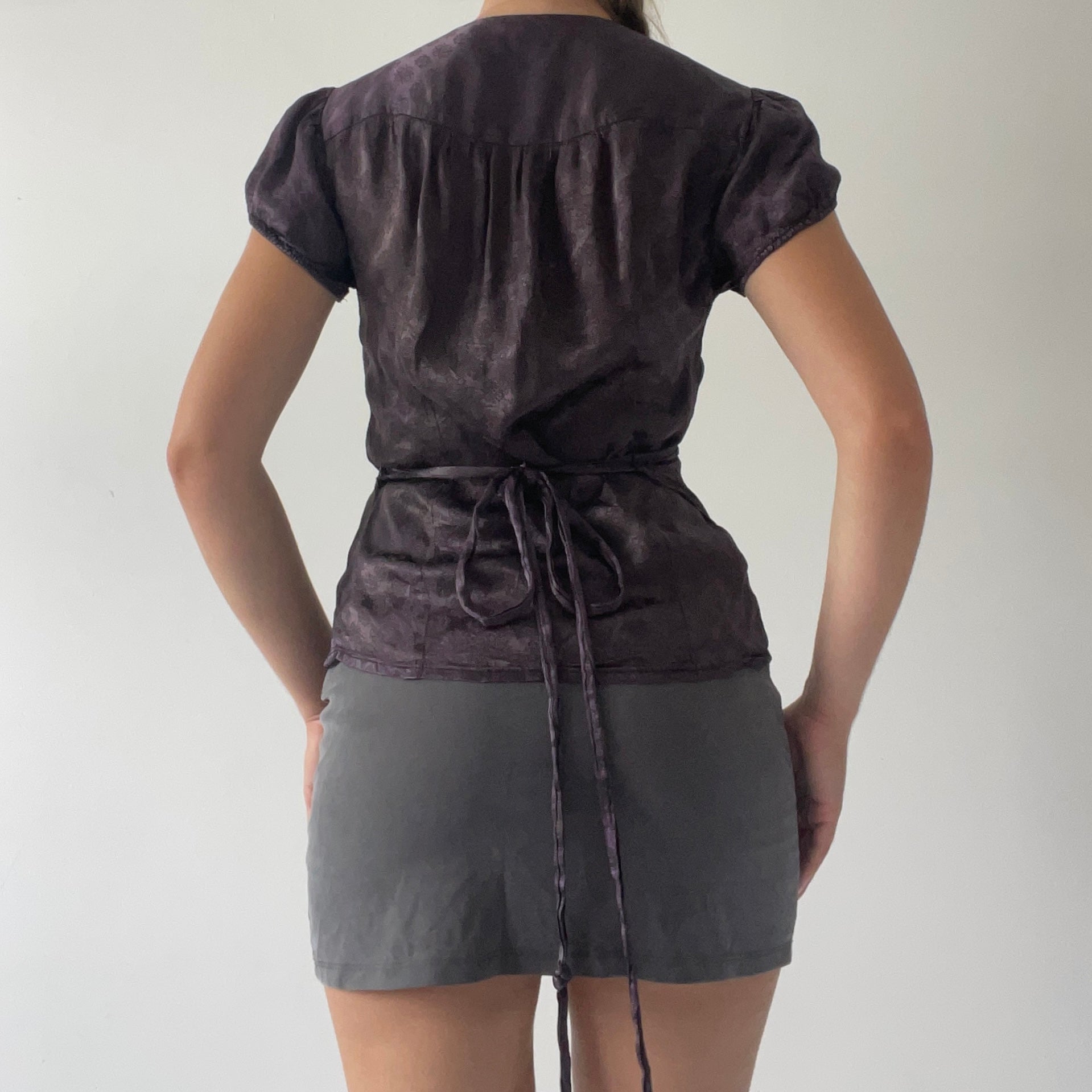 Satin Wrap Top | Made in Australia | 8-10