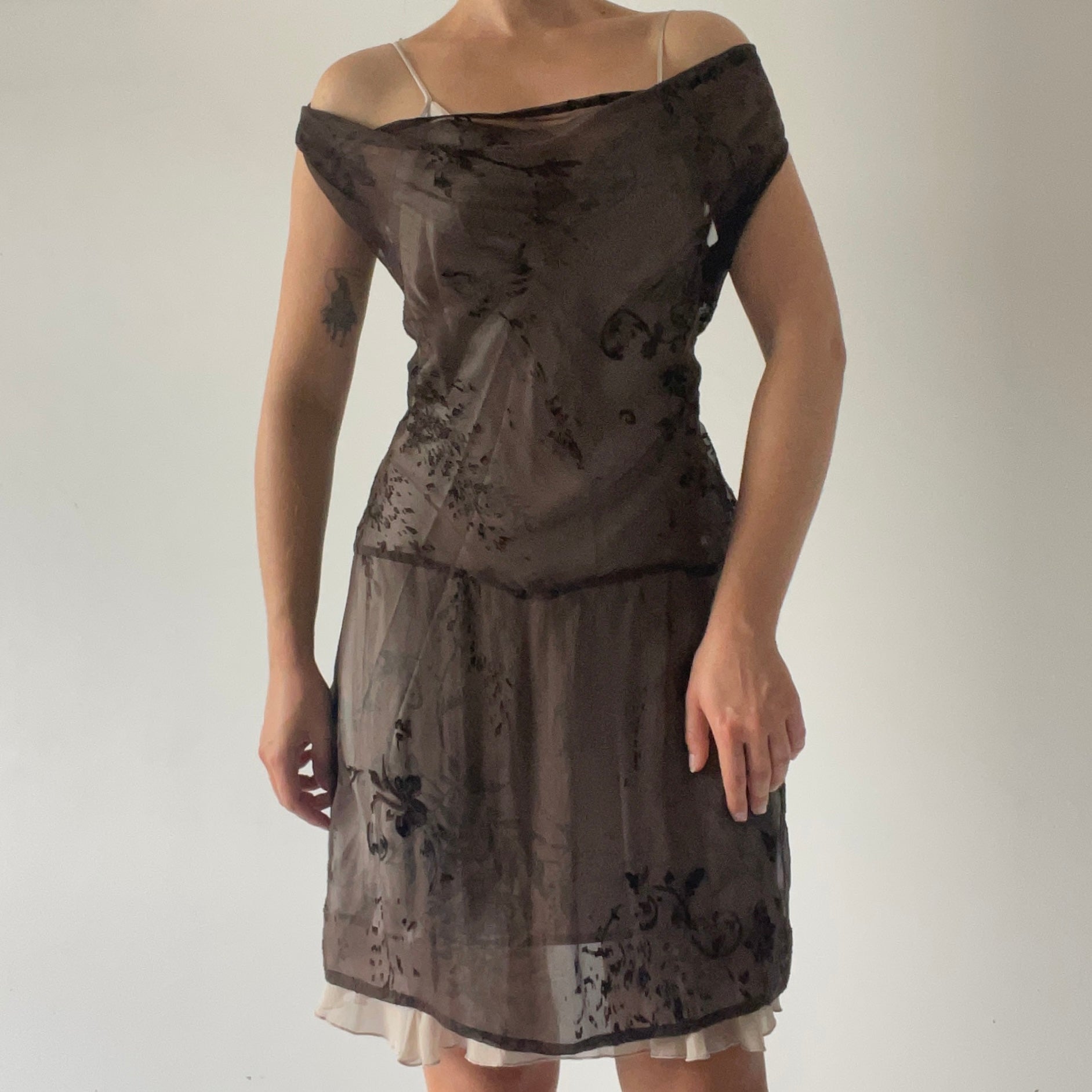 00s Max Cowl Slip Dress | 8-12