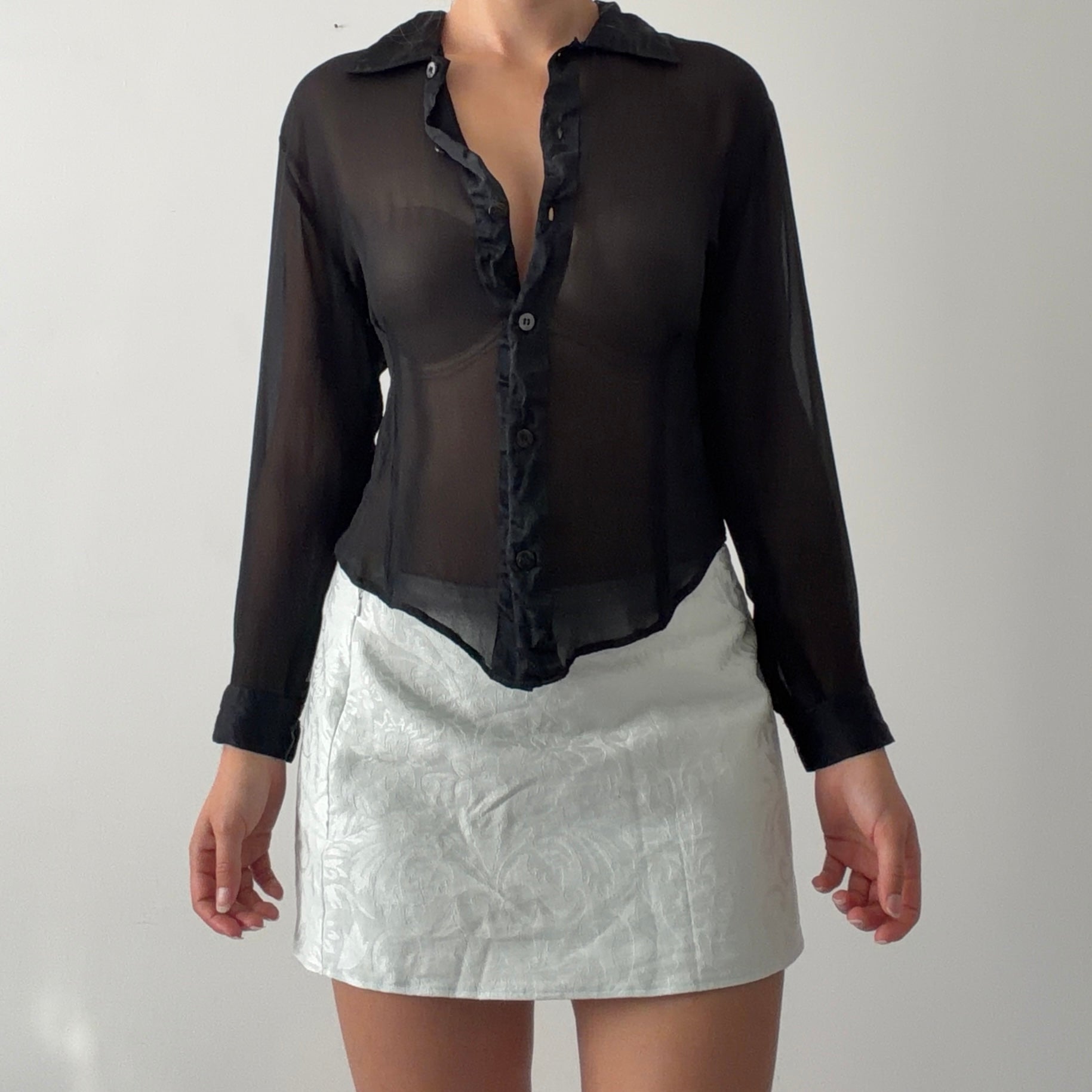Silk Button Up | 8-10