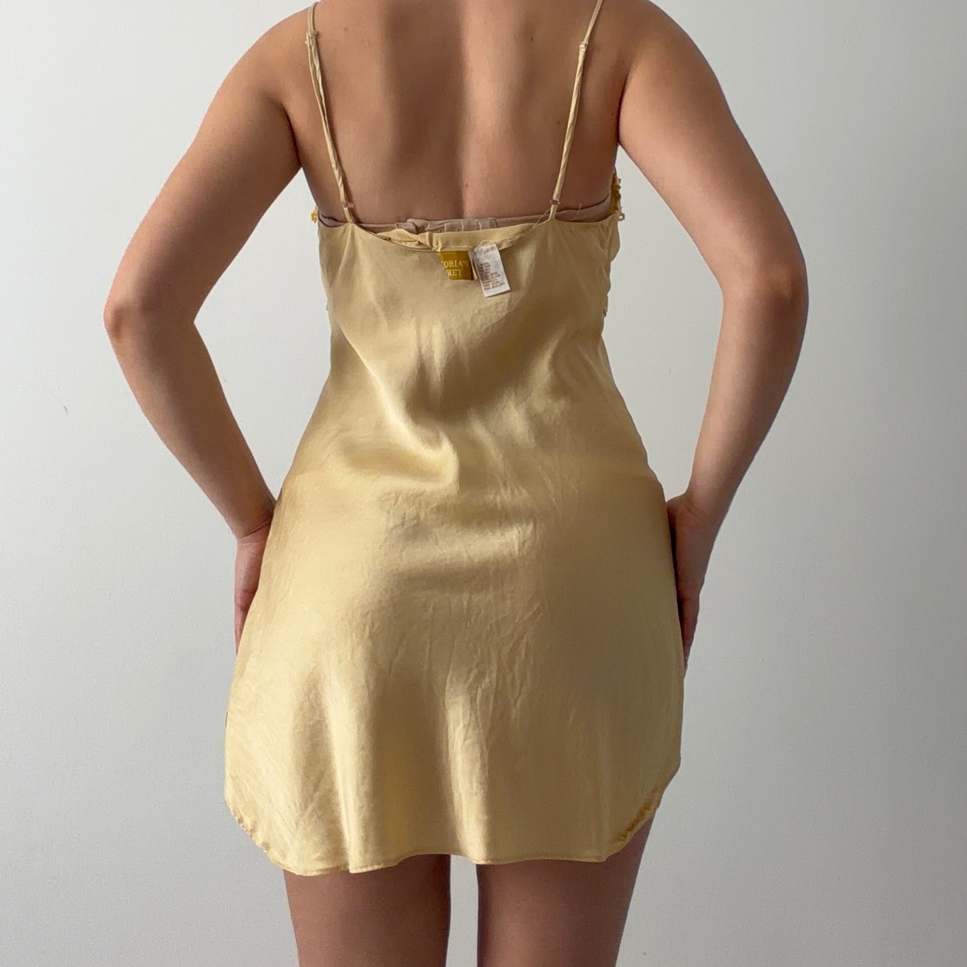 Victoria's Secret Gold Label Silk Slip | Baby Yellow | S