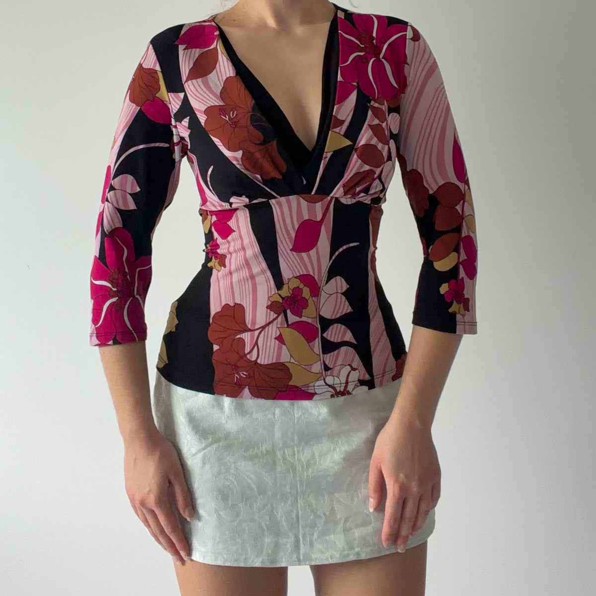 j.t.b 3/4 Sleeve Top | L