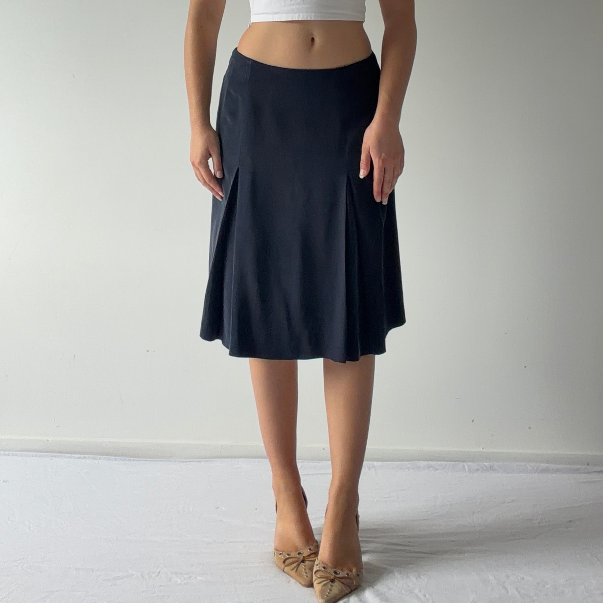 Liz Claiborne Silk Midi Skirt | 6-8