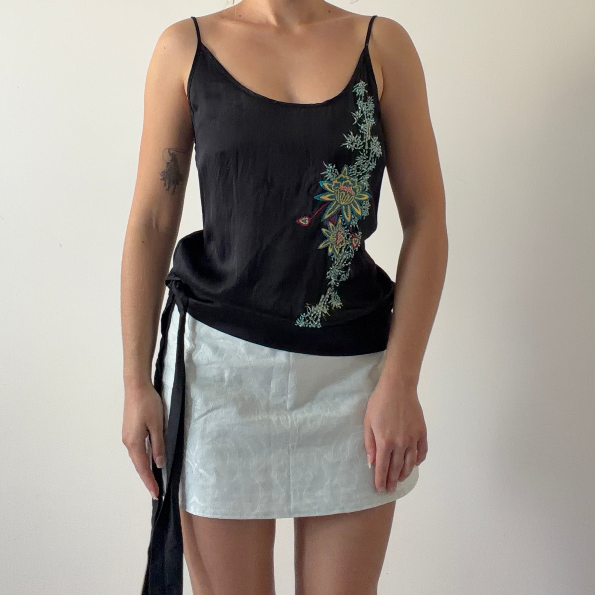 Phard Italy Silk Beaded Cami | S