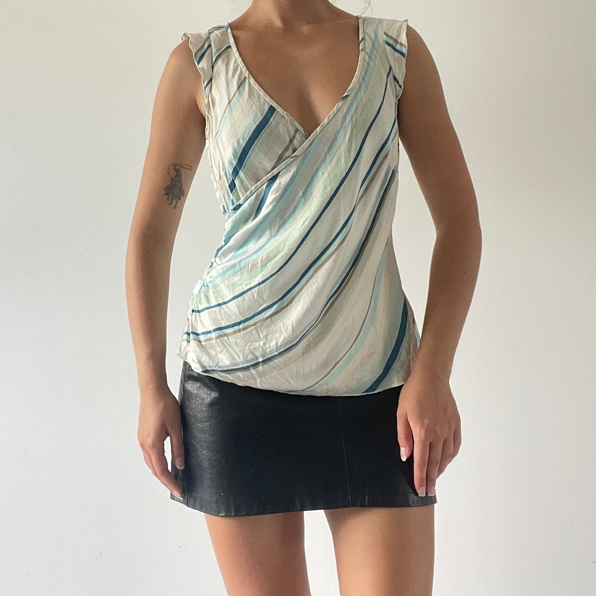 Silk Stripe Top | 6-8