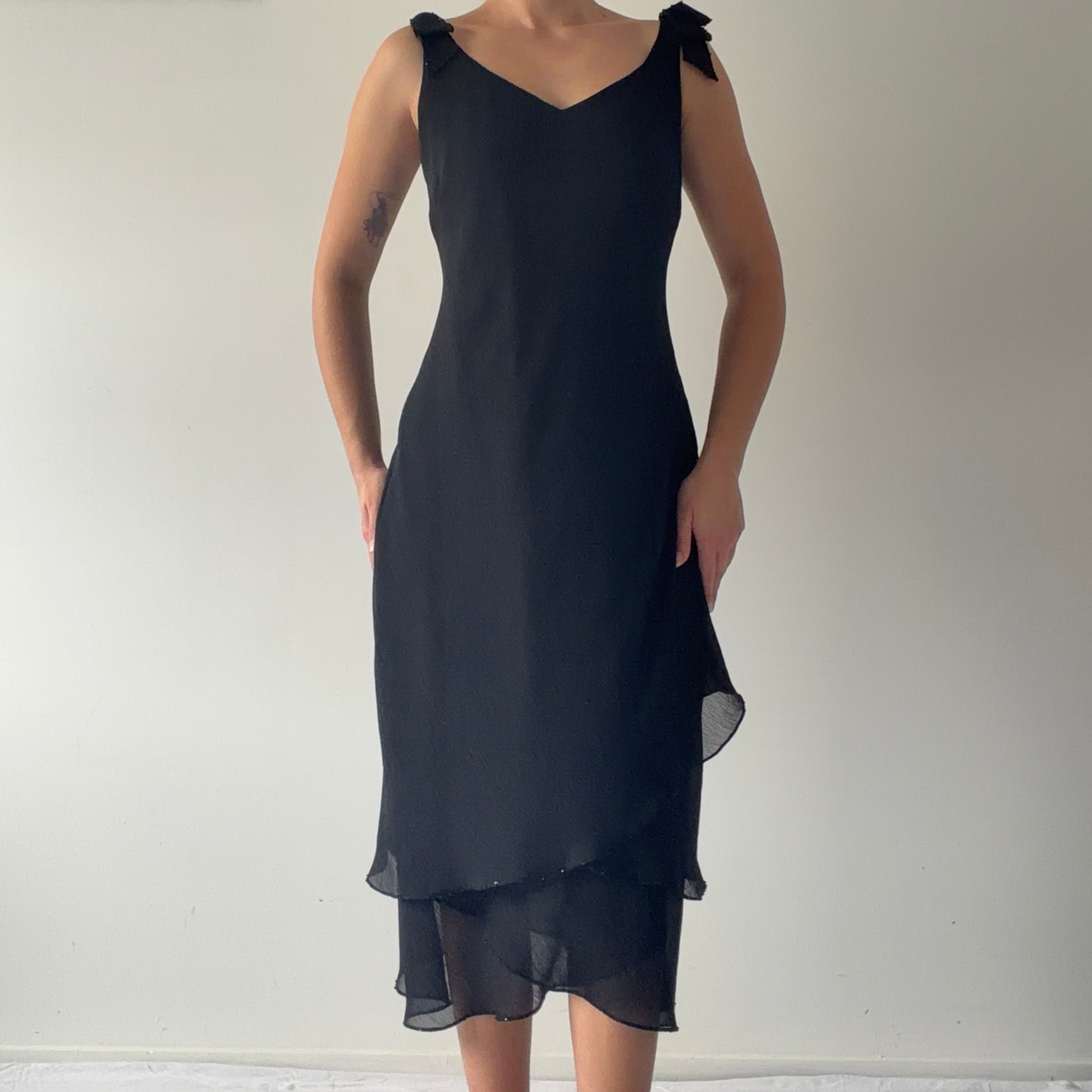 Evan-Picone Ruffle Dress | 10-12