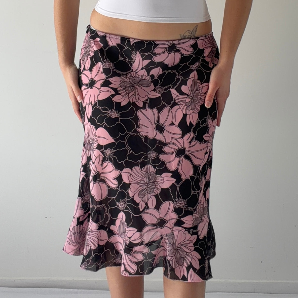 Floral Midi Skirt | M