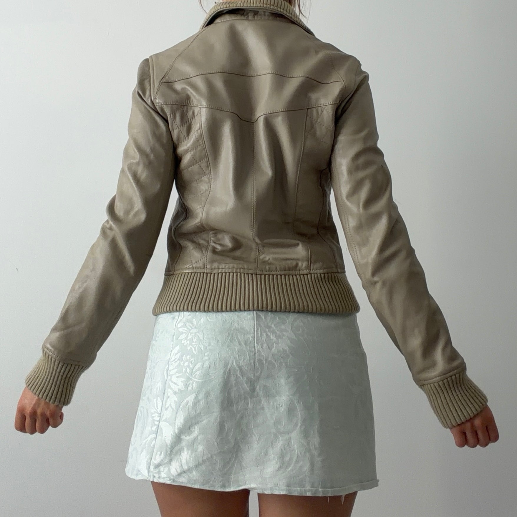 Mango Leather Moto Jacket | XS