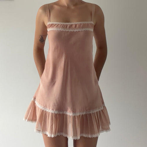 Victoria's Secret Lace Ruffle Slip Dress | 8-10