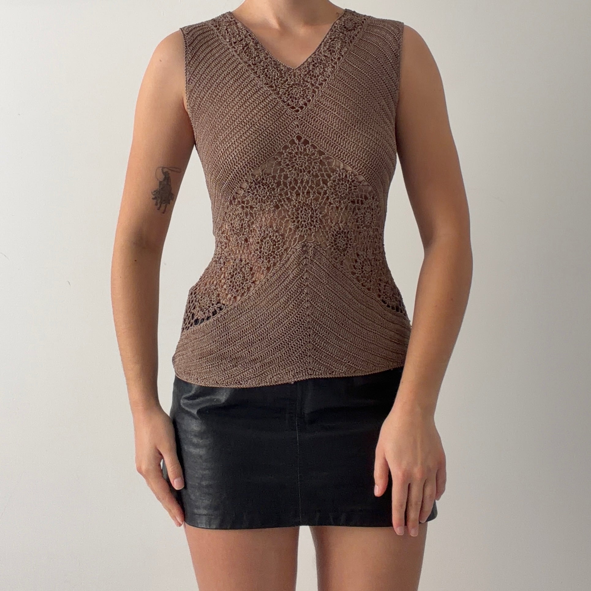 Caroll Crochet Tank Top | M