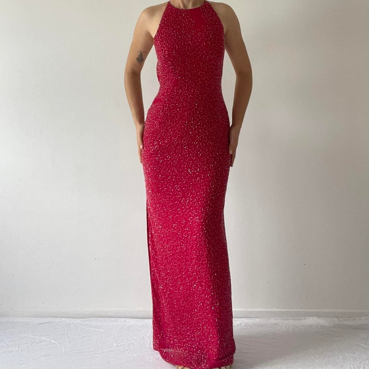 Beaded Maxi Dress | S