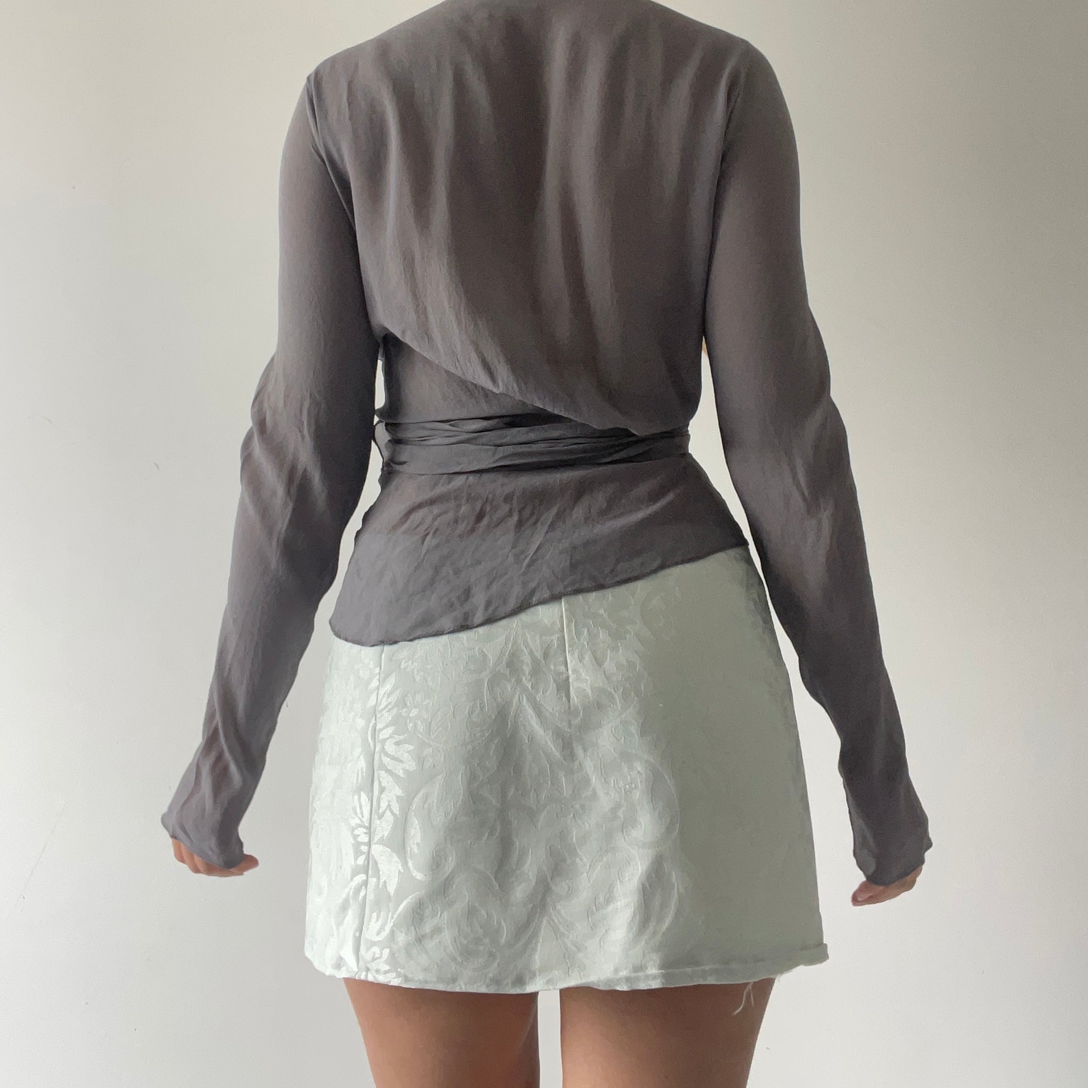 Pearl Silk Wrap Top | Made in NZ | 6-12