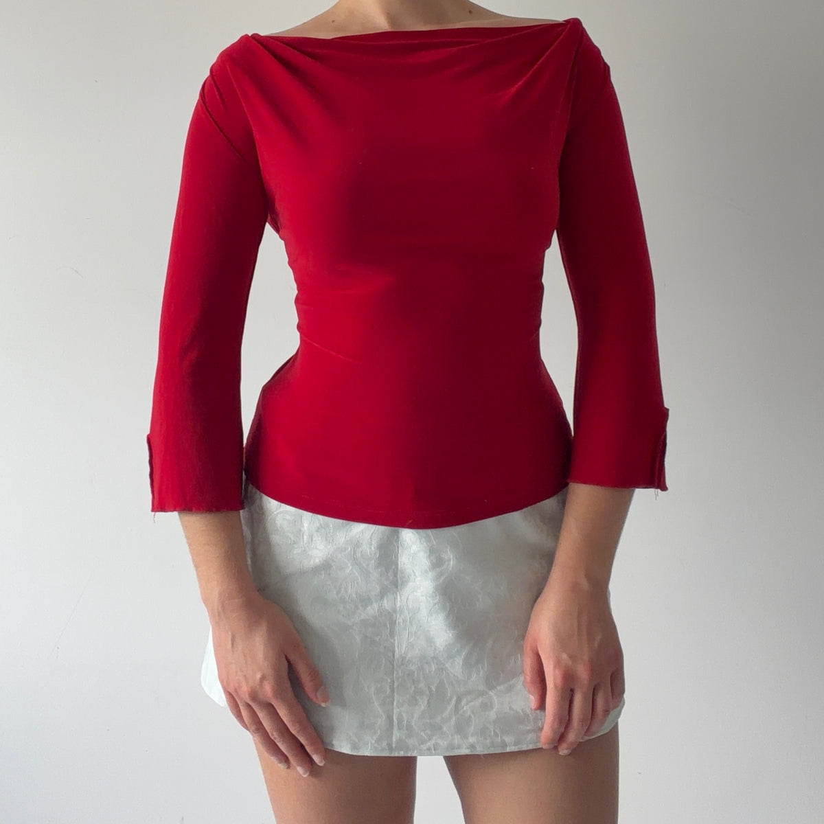 D Touch Cowl Bell Sleeve Top | S-M