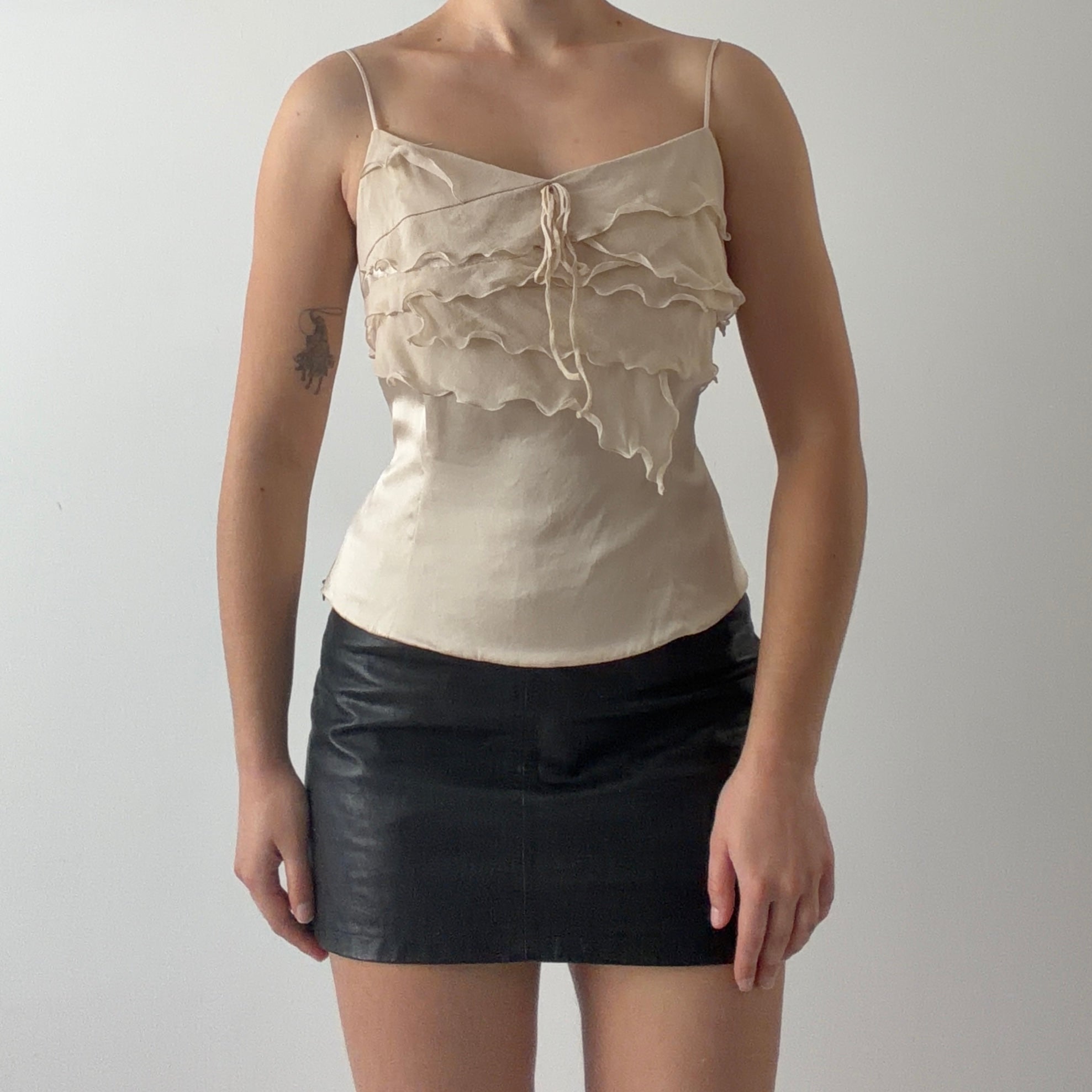 Jigott Silk Ruffle Cami | S