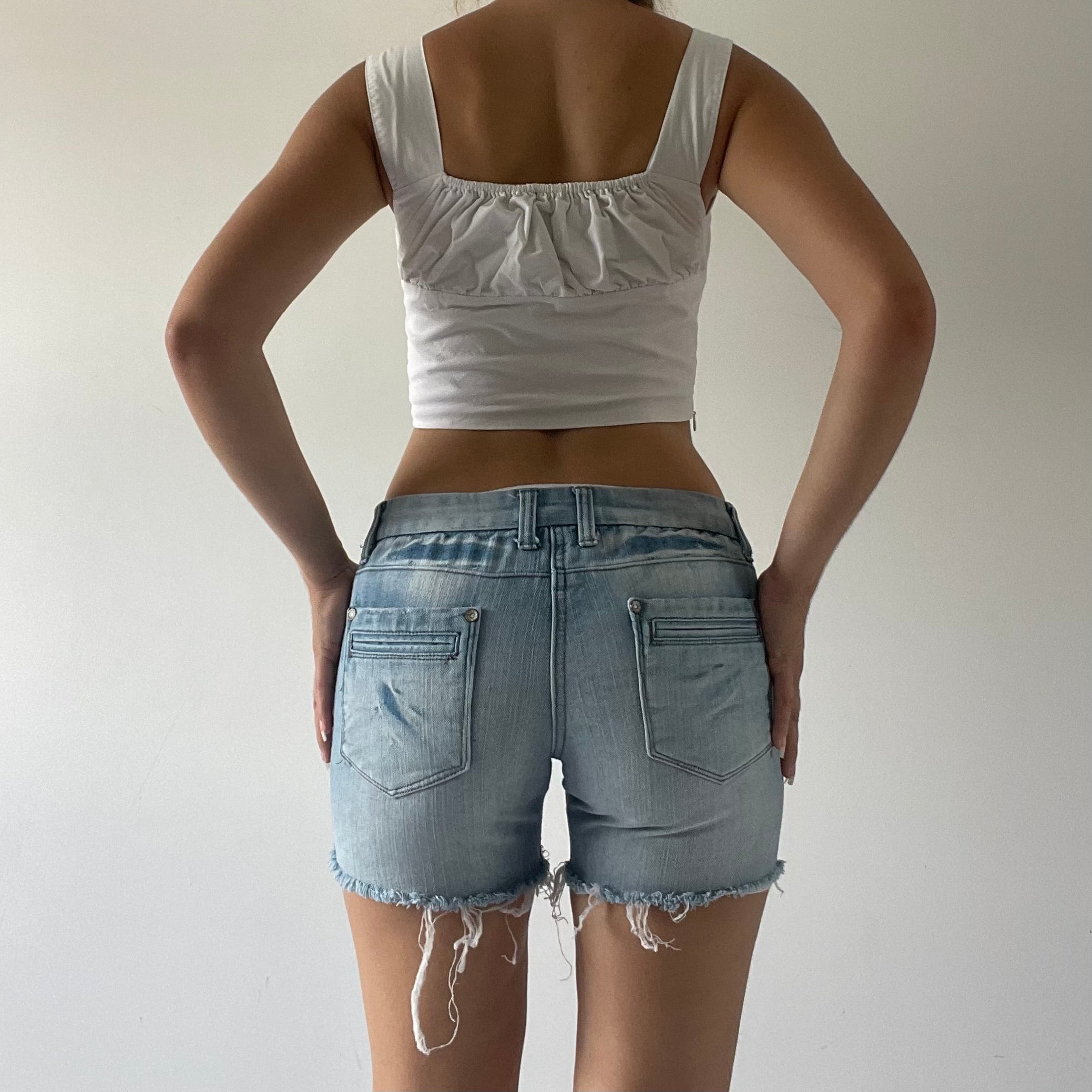Micro Mini Denim Shorts | S