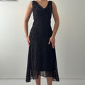 Vision Apparel Velvet Burnout Dress | L