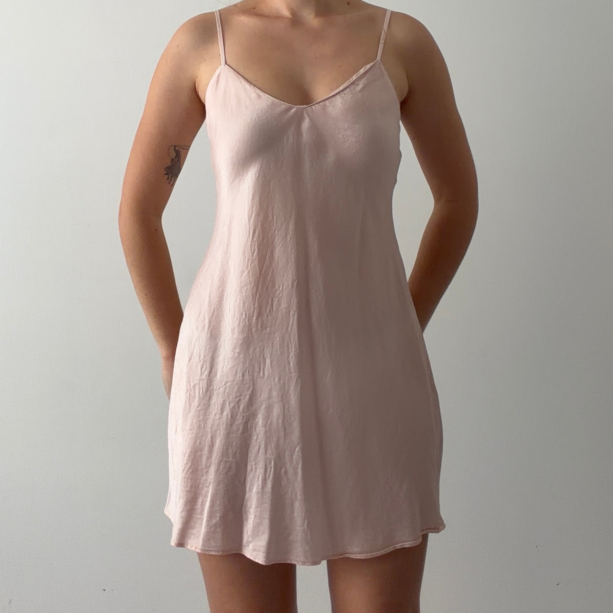 August Silk Mini Slip Dress | 6-8
