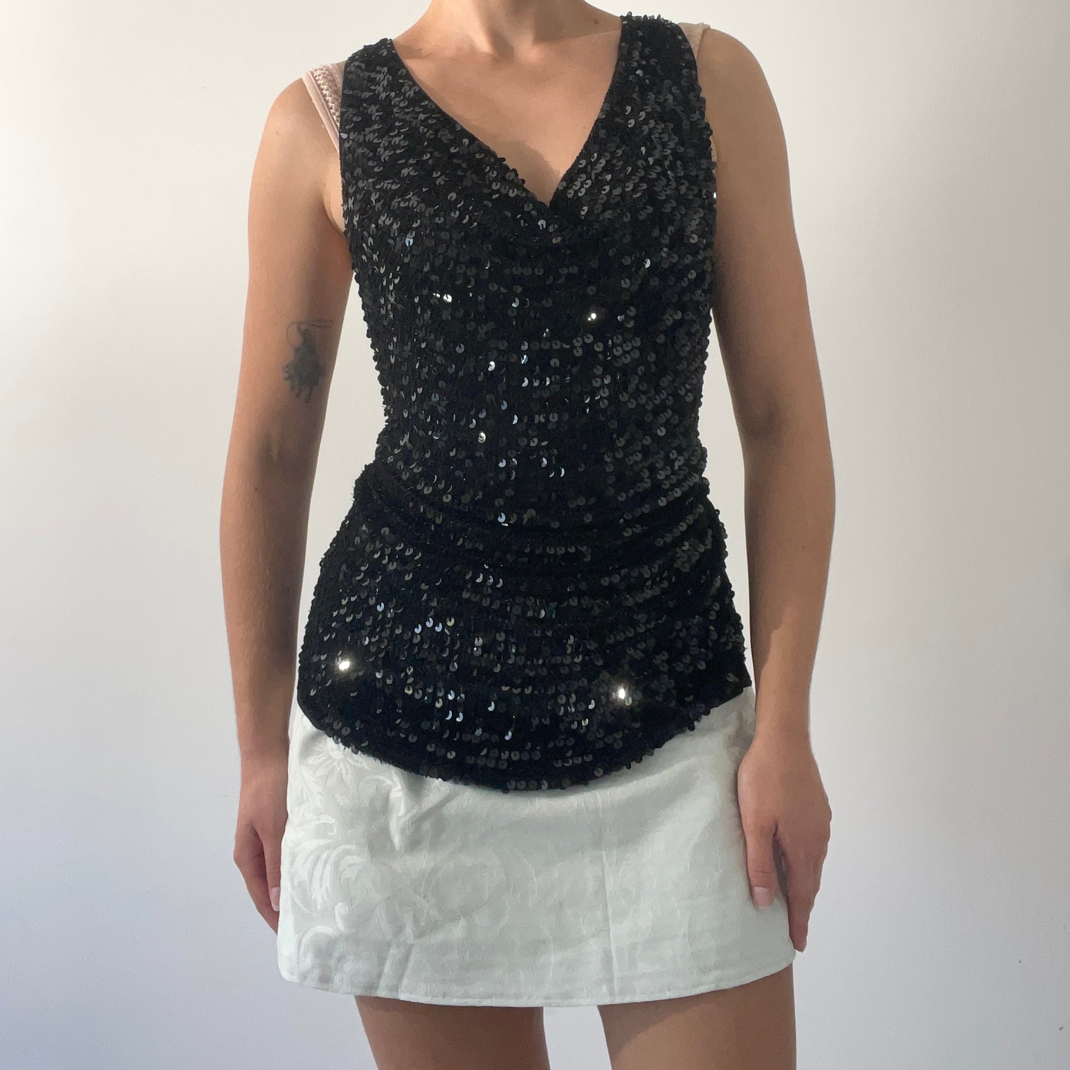 Max Crochet Sequin Top | L