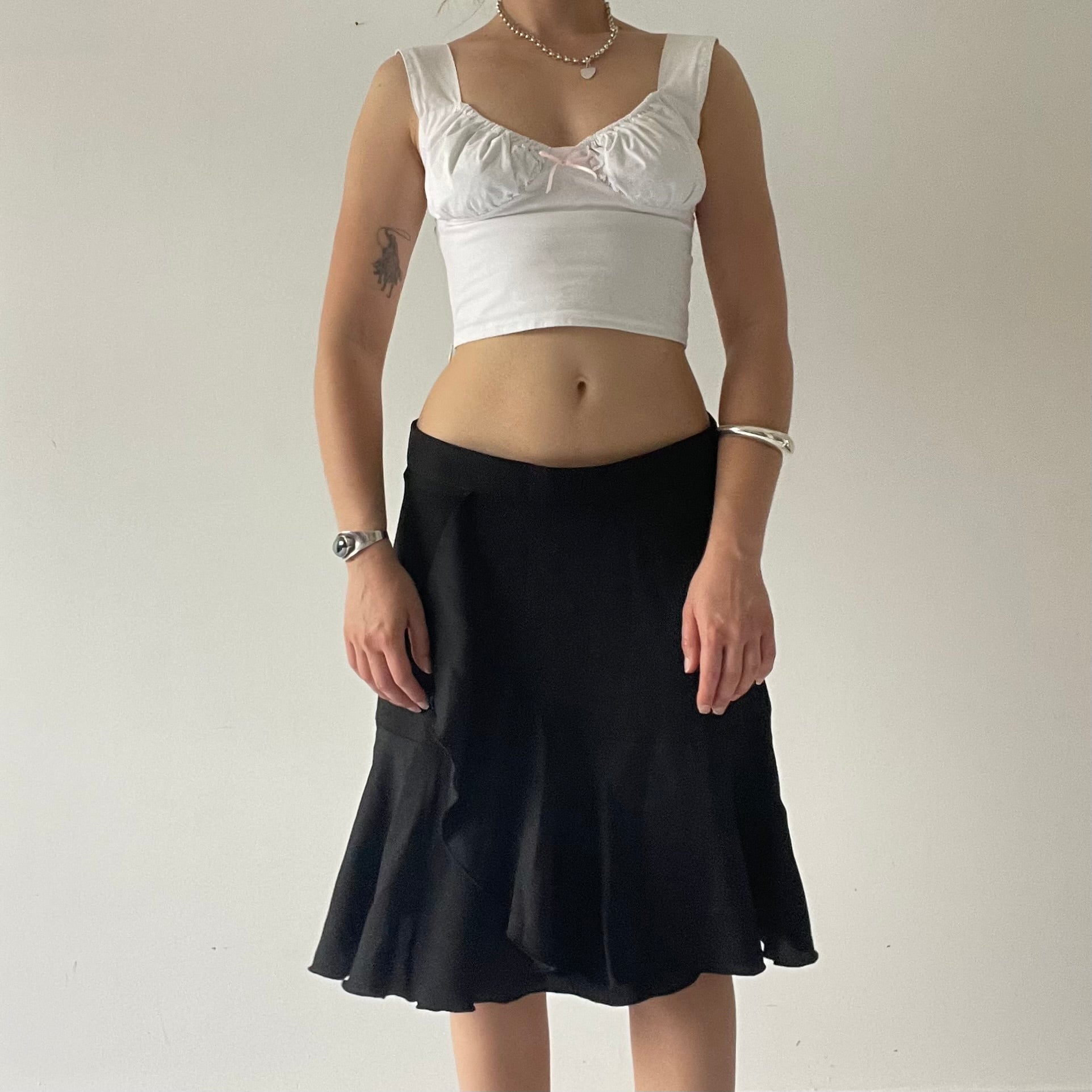 Cue Ruffle Midi Skirt | 8-12