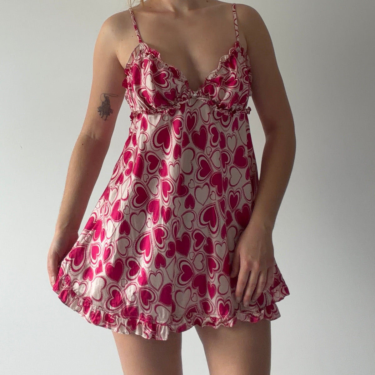 09' Victoria's Secret Silk Heart Babydoll | M-L