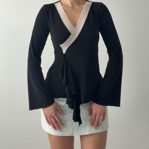 Blu Reed Bell Sleeve Ruffle Top | 8-10