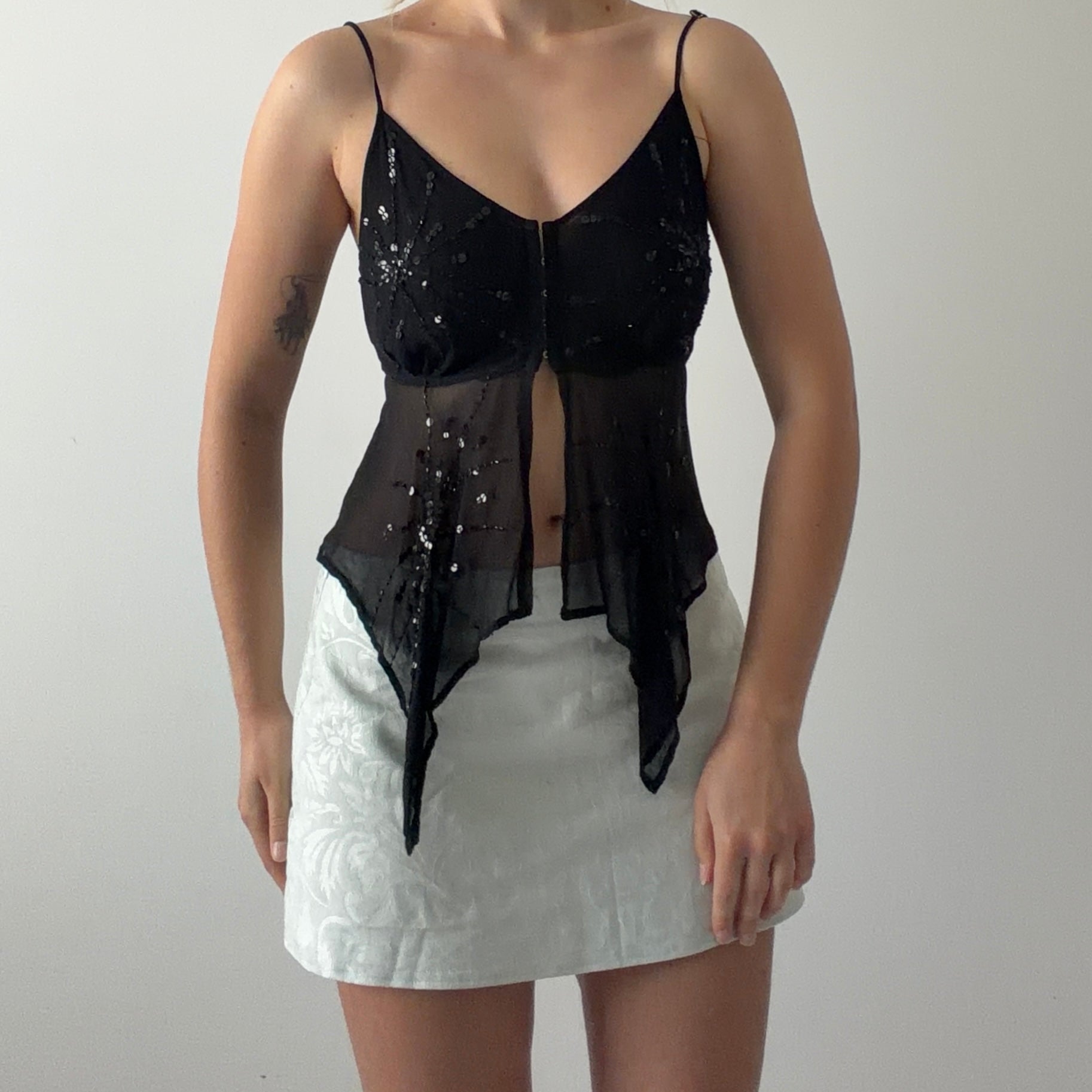 Shirley of Hollywood Silk Beaded Cami | M