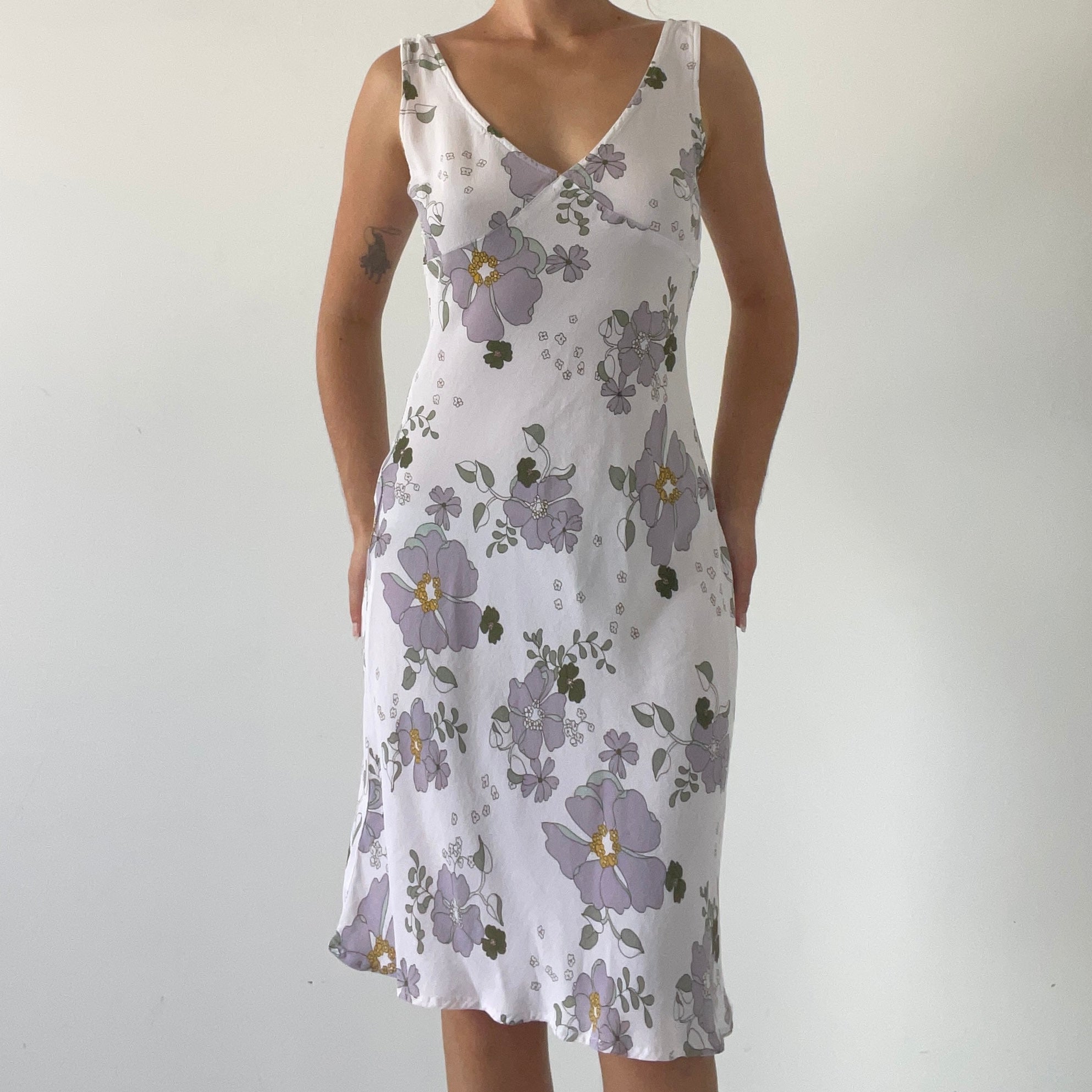 Floral Bias Midi Dress | 8-12