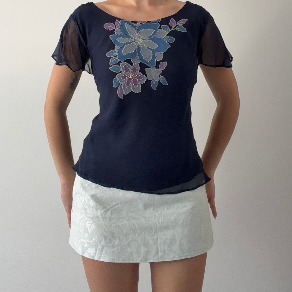 Robbie Bee Silk Floral Top | L-XL