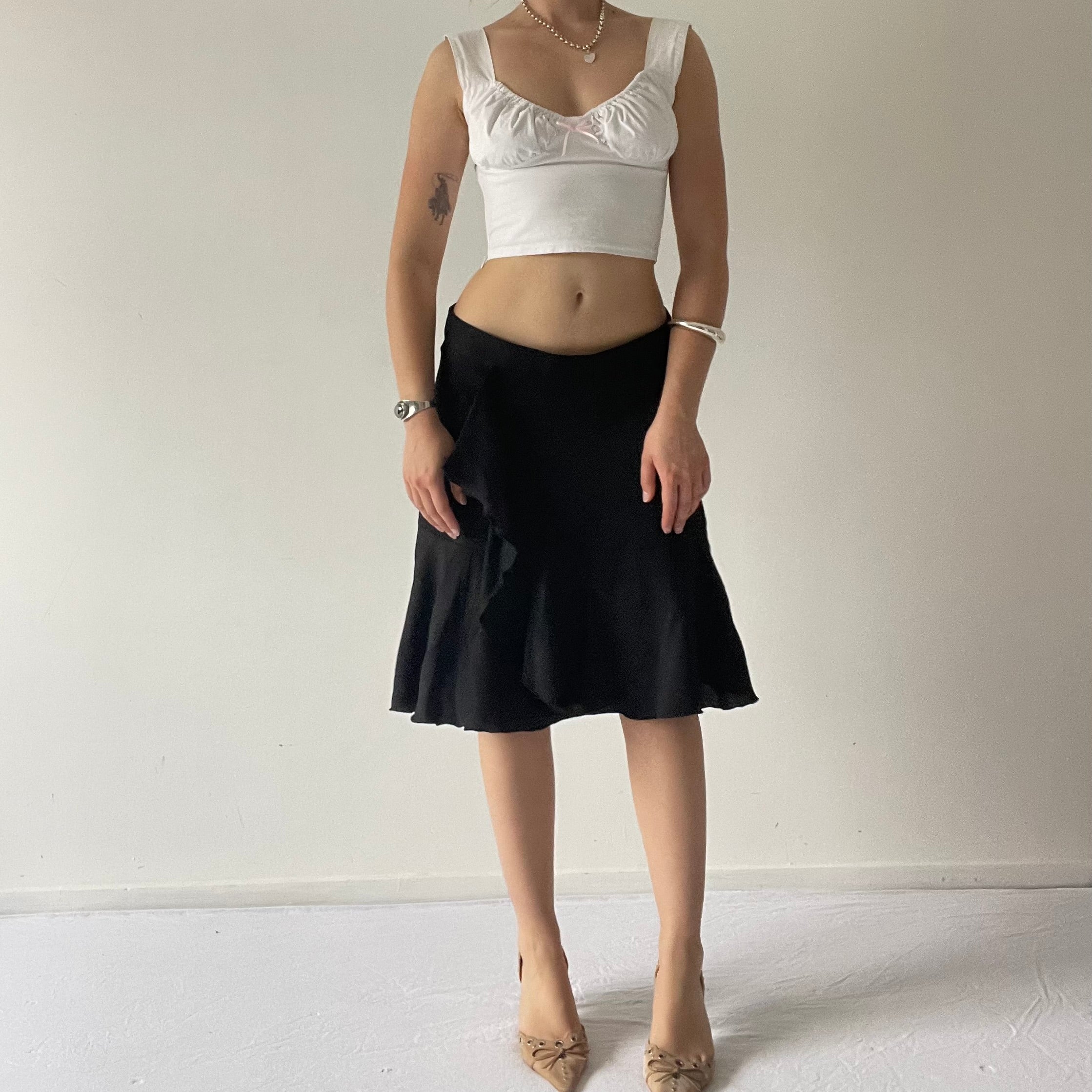 Cue Ruffle Midi Skirt | 8-12
