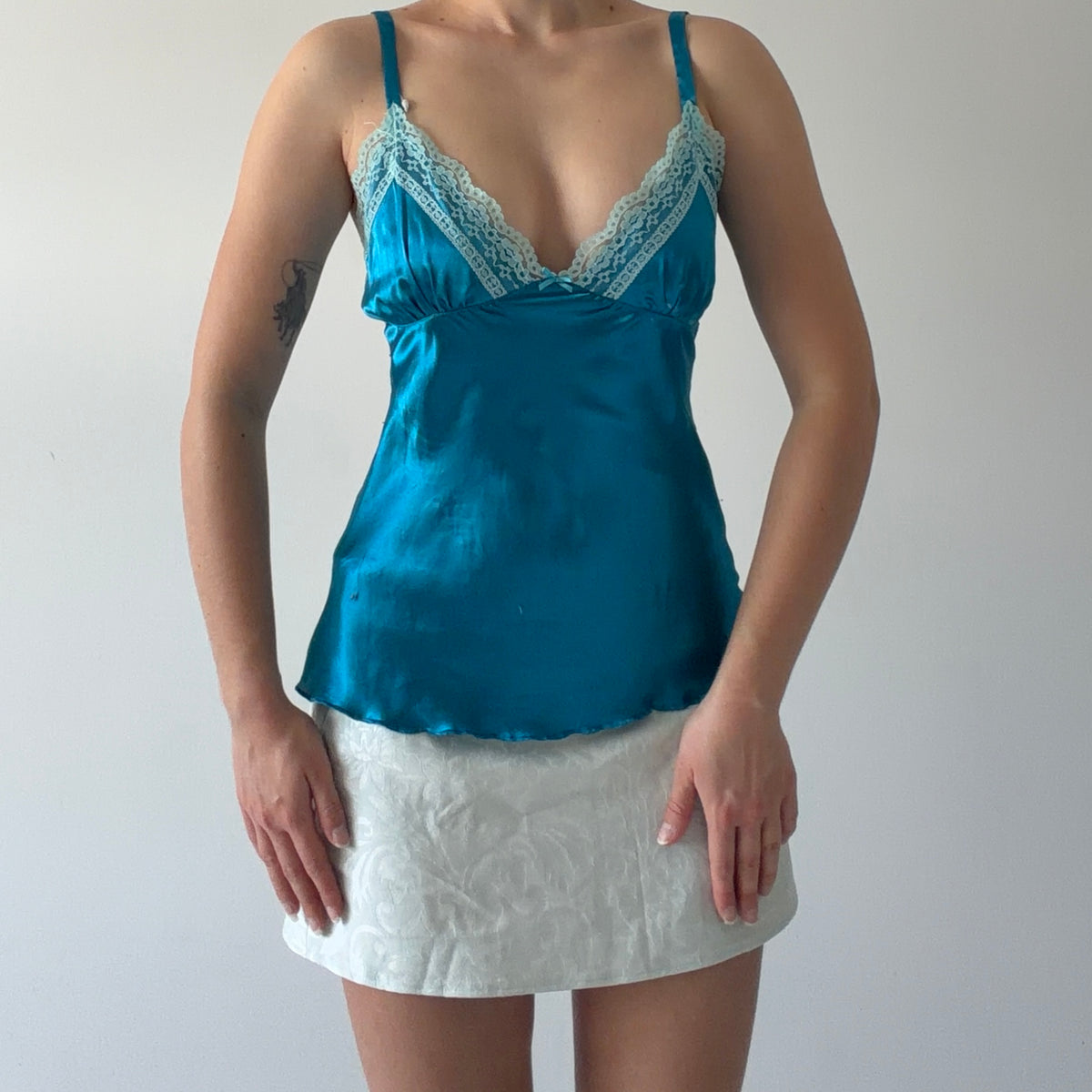 No Boundaries Satin Lace Cami | S