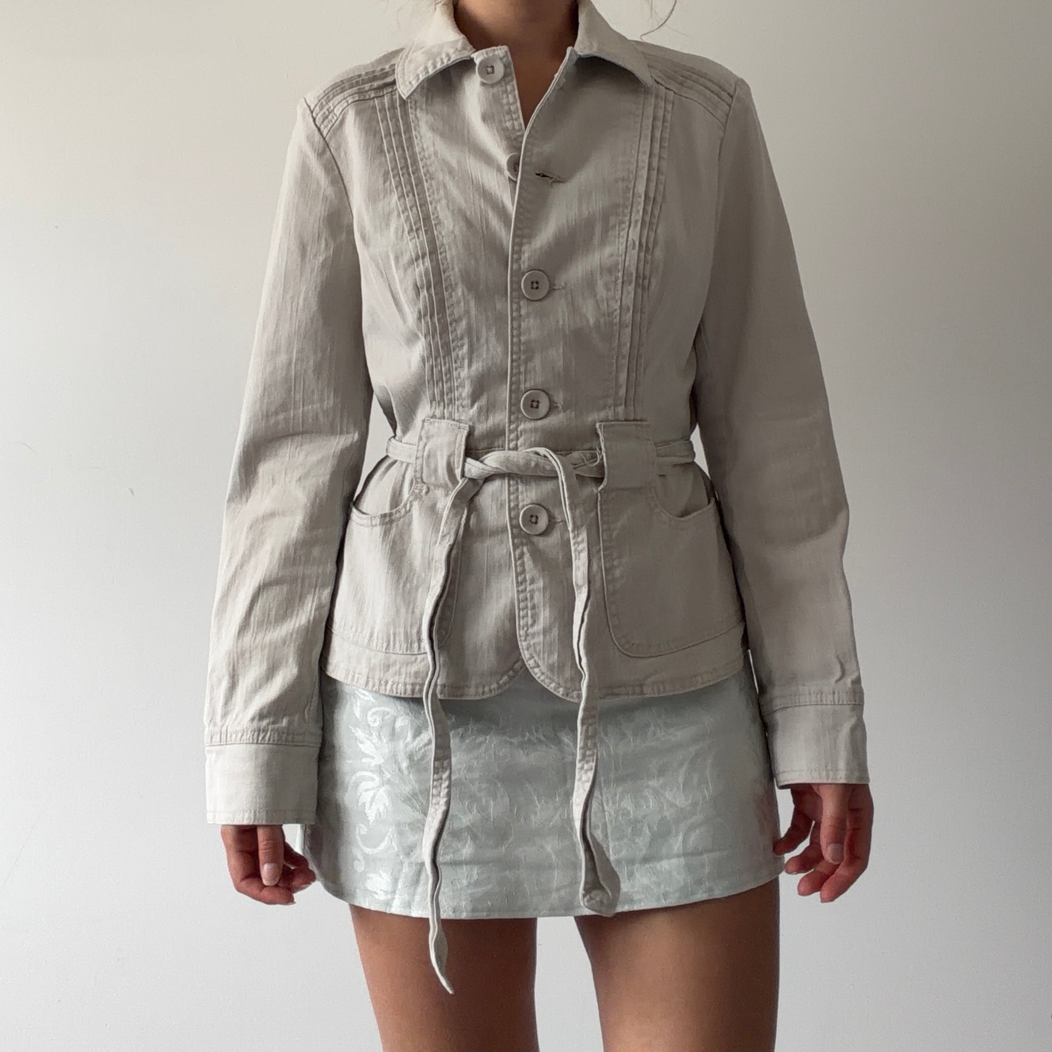 Jacqui E Button Canvas Jacket | 8-12