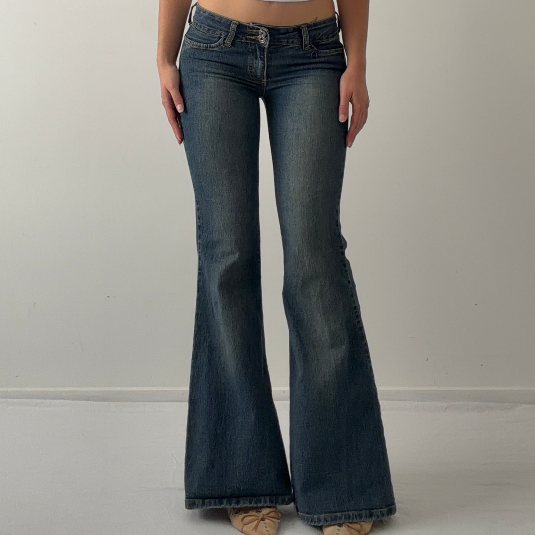 Stone Eagle Low Rise Flare Jeans | 6-8
