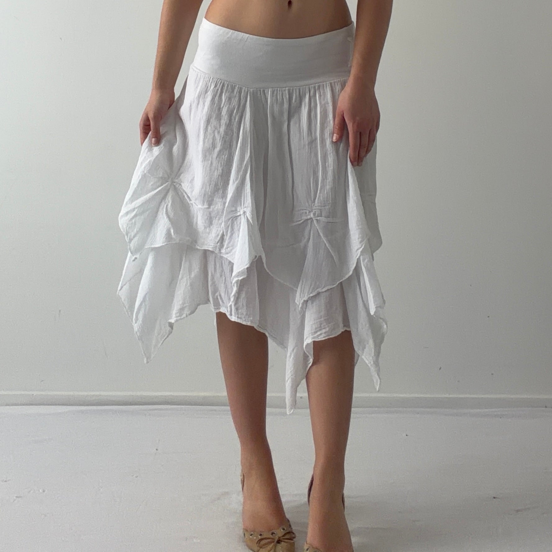 Italian Asymmetric Midi Skirt | S