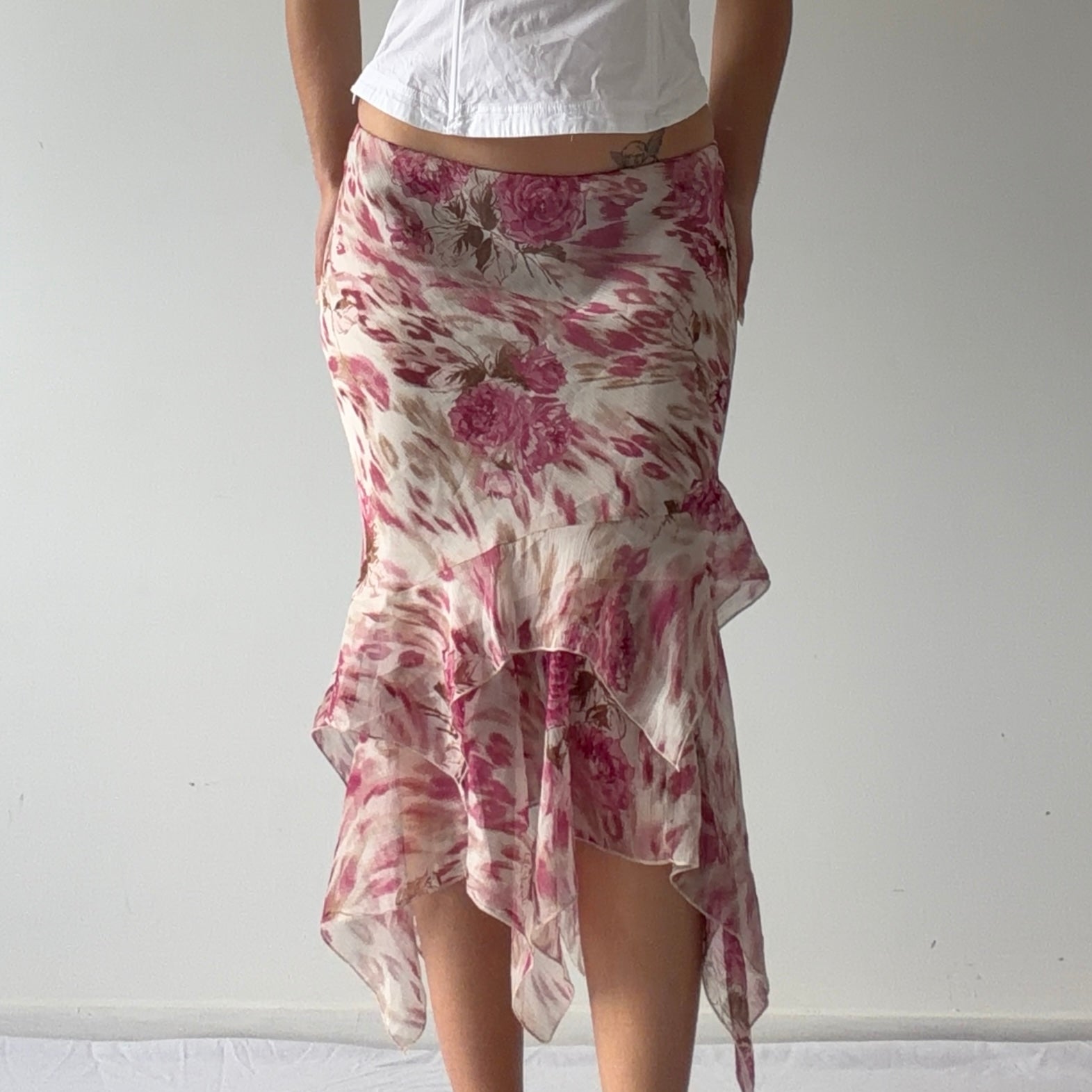 George Asymmetric Ruffle Skirt | XL