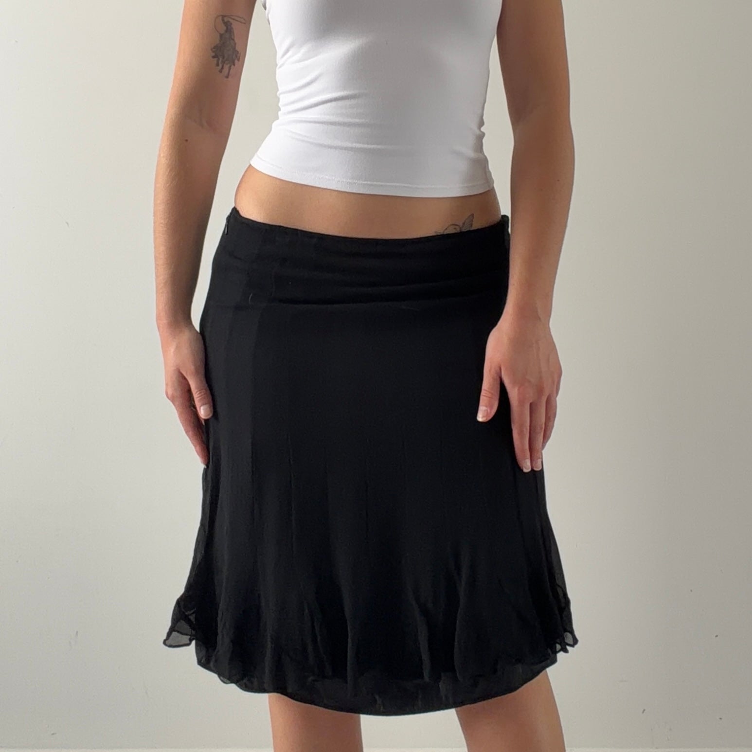 Antonio Melani Silk Midi Skirt | XS