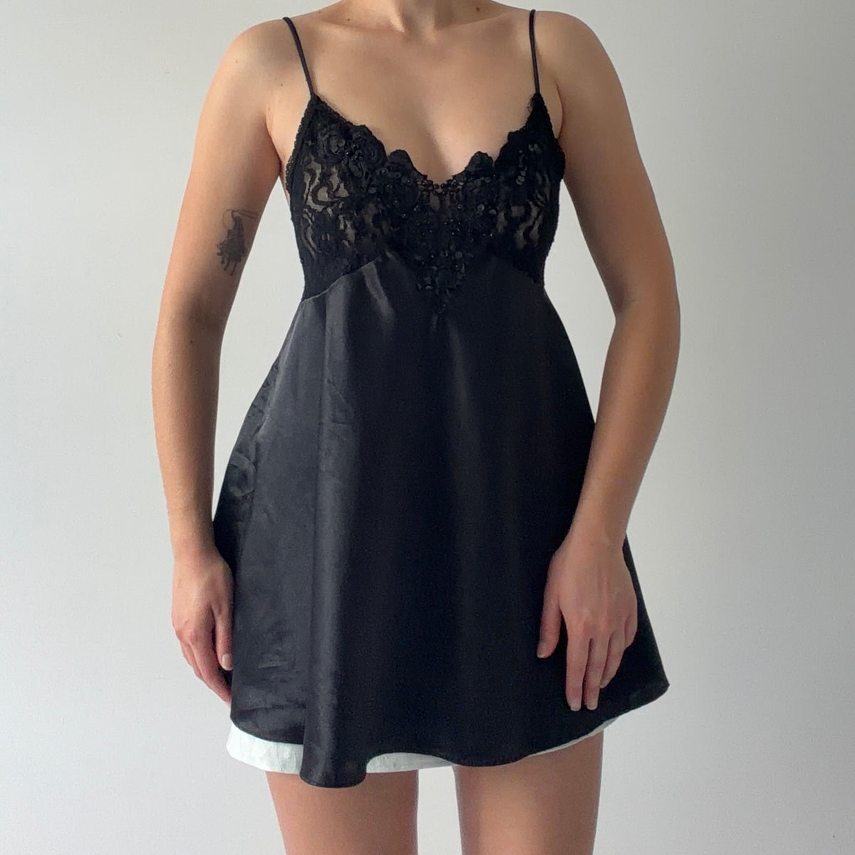 Cinema Etoile Lace Satin Slip | L