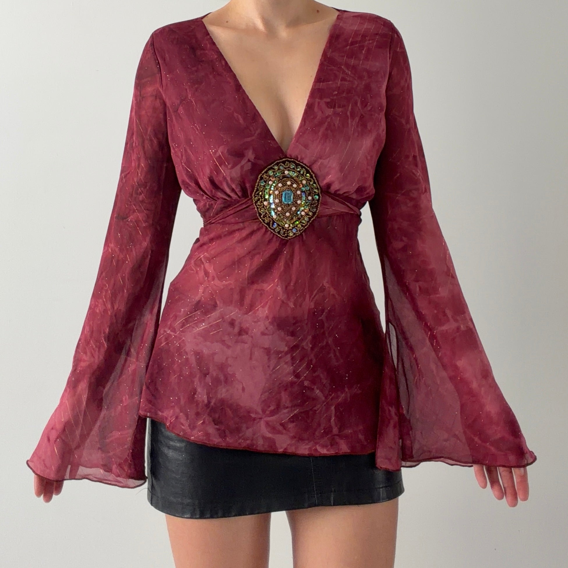 Georgiou Studio Bell Sleeve Top | Made in USA | 8-10