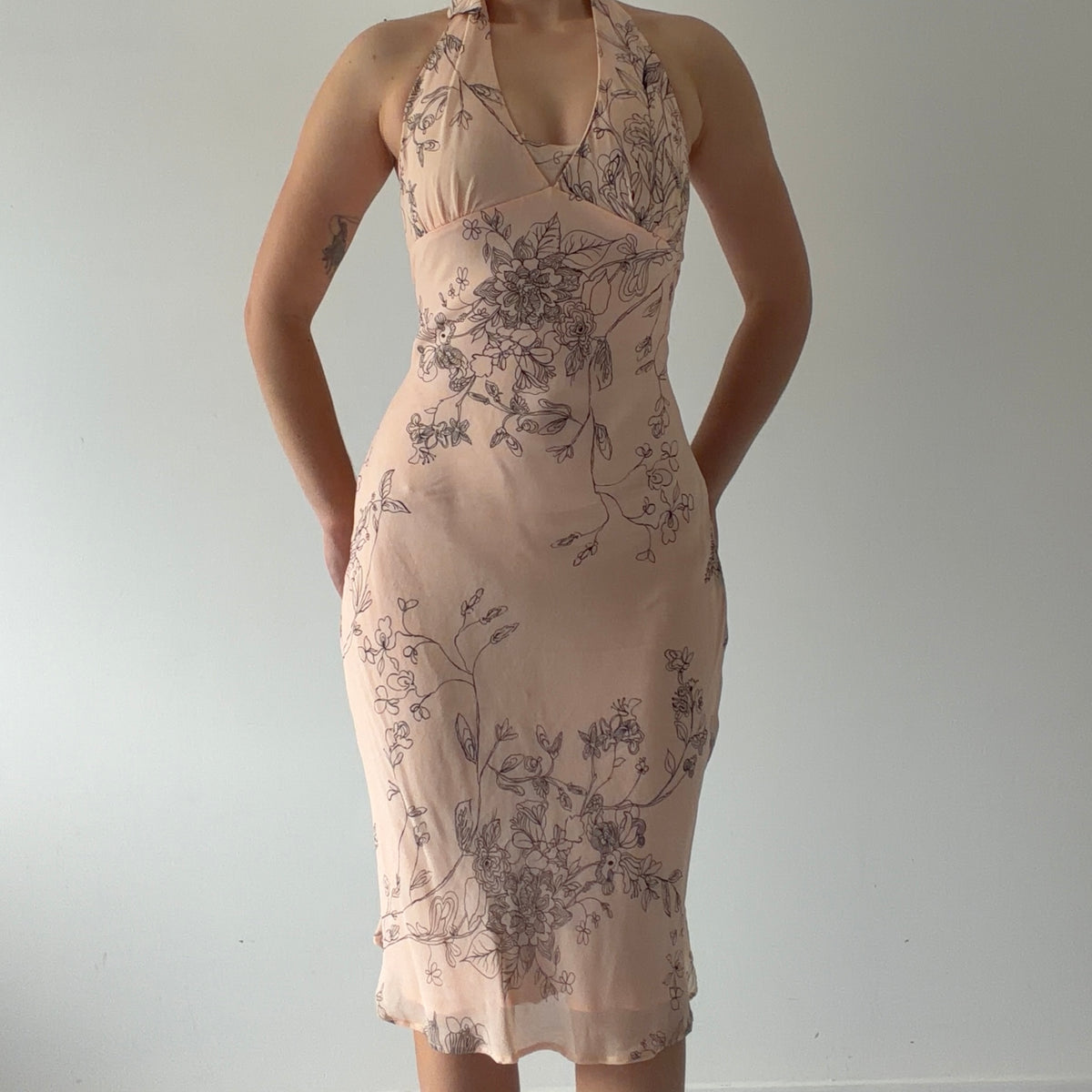 MNG Halter Midi Dress | XS