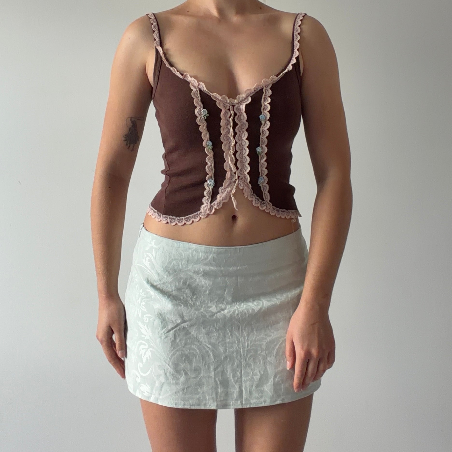 Lace Rosette Cami Top | XS