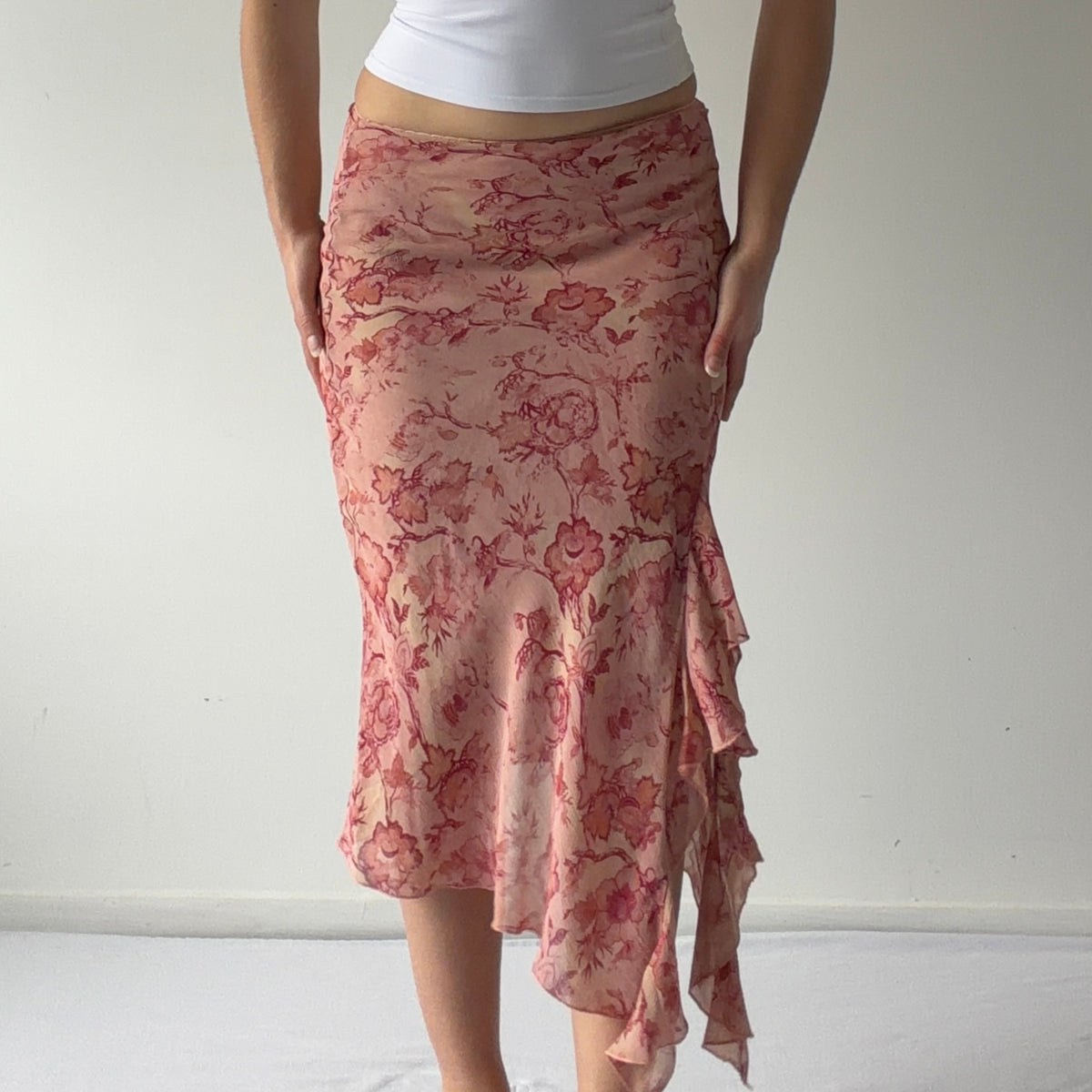 Ici & Maintenant Ruffle Midi Skirt | XS