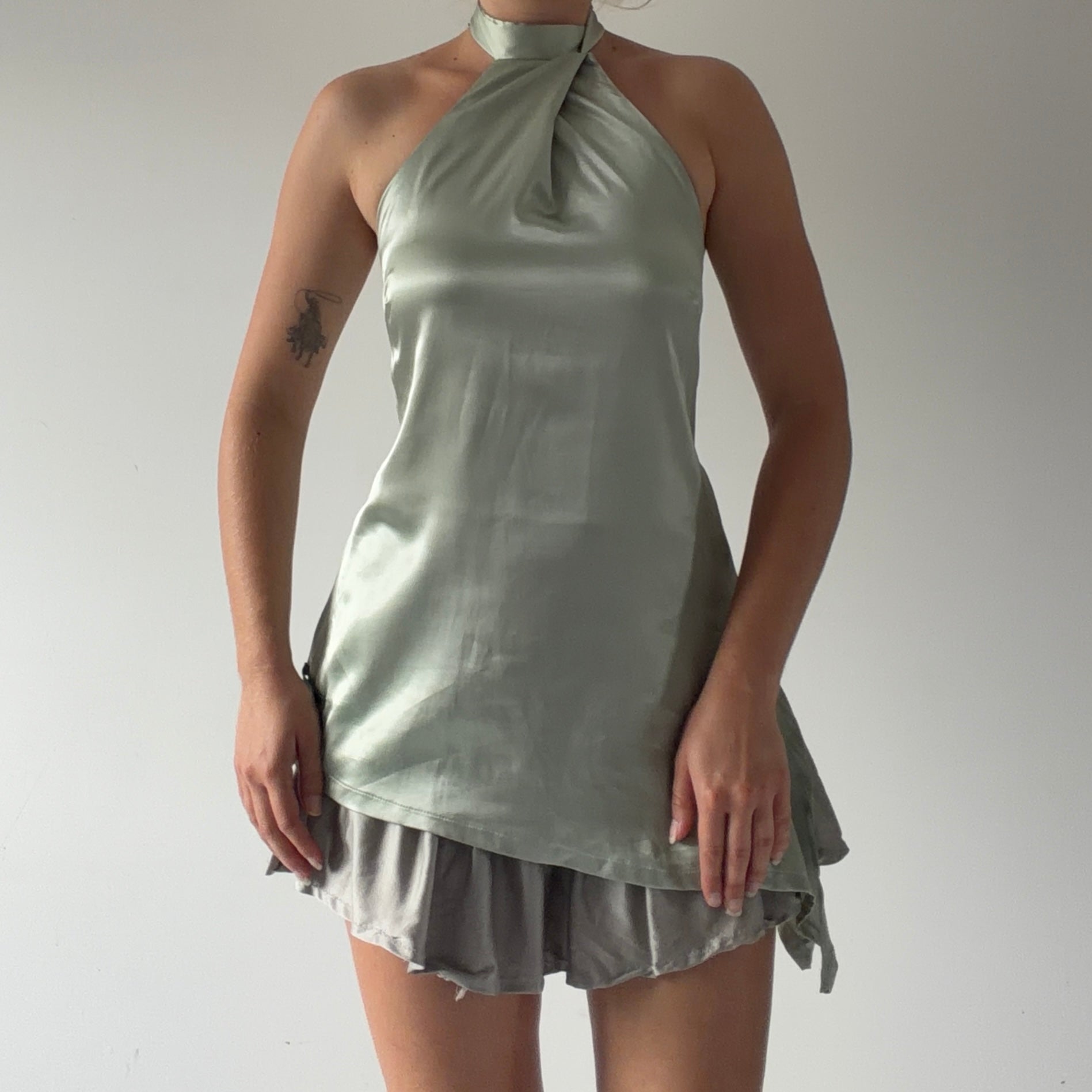 Kilt Satin Halter Top | Made in NZ | 10-12