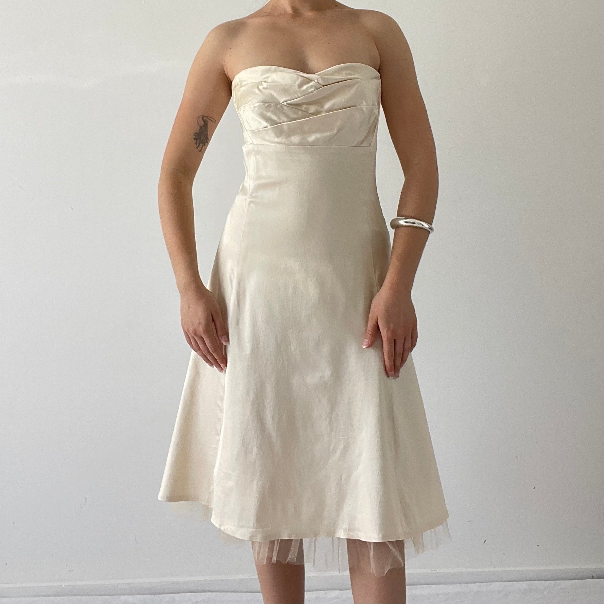 Warehouse Strapless Midi Dress | 8-10