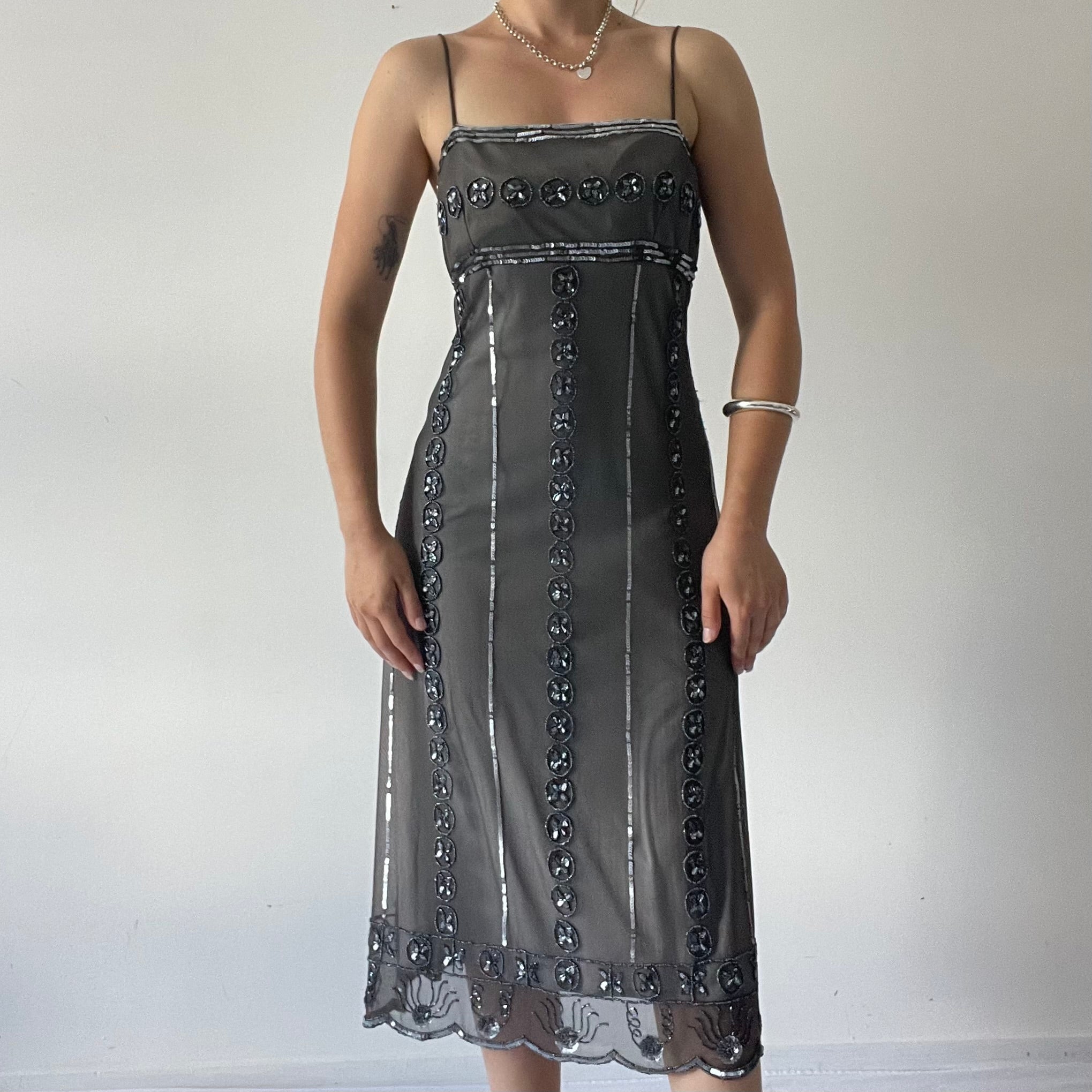 Beaded Midi Dress | 10-12