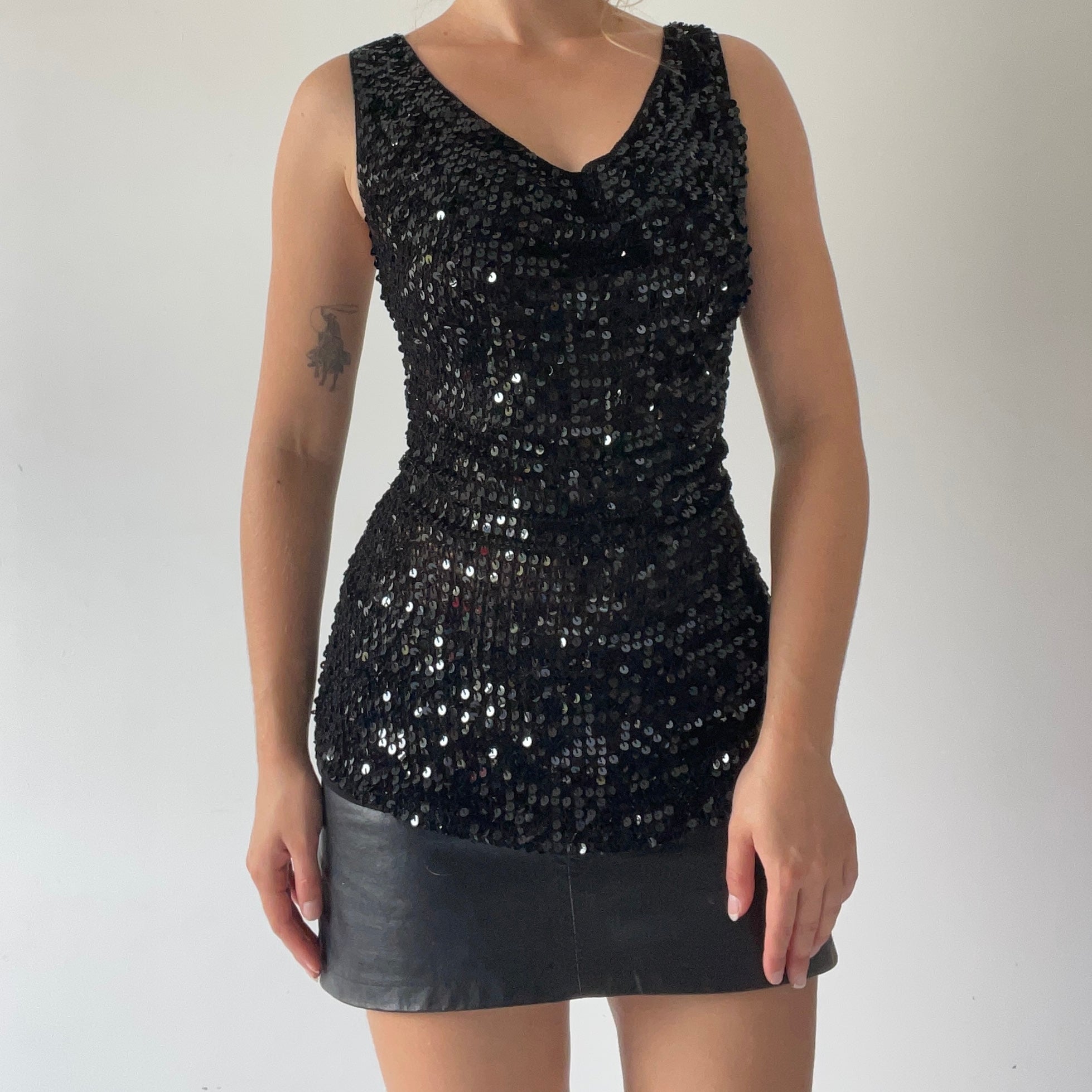 Max Crochet Sequin Top | L