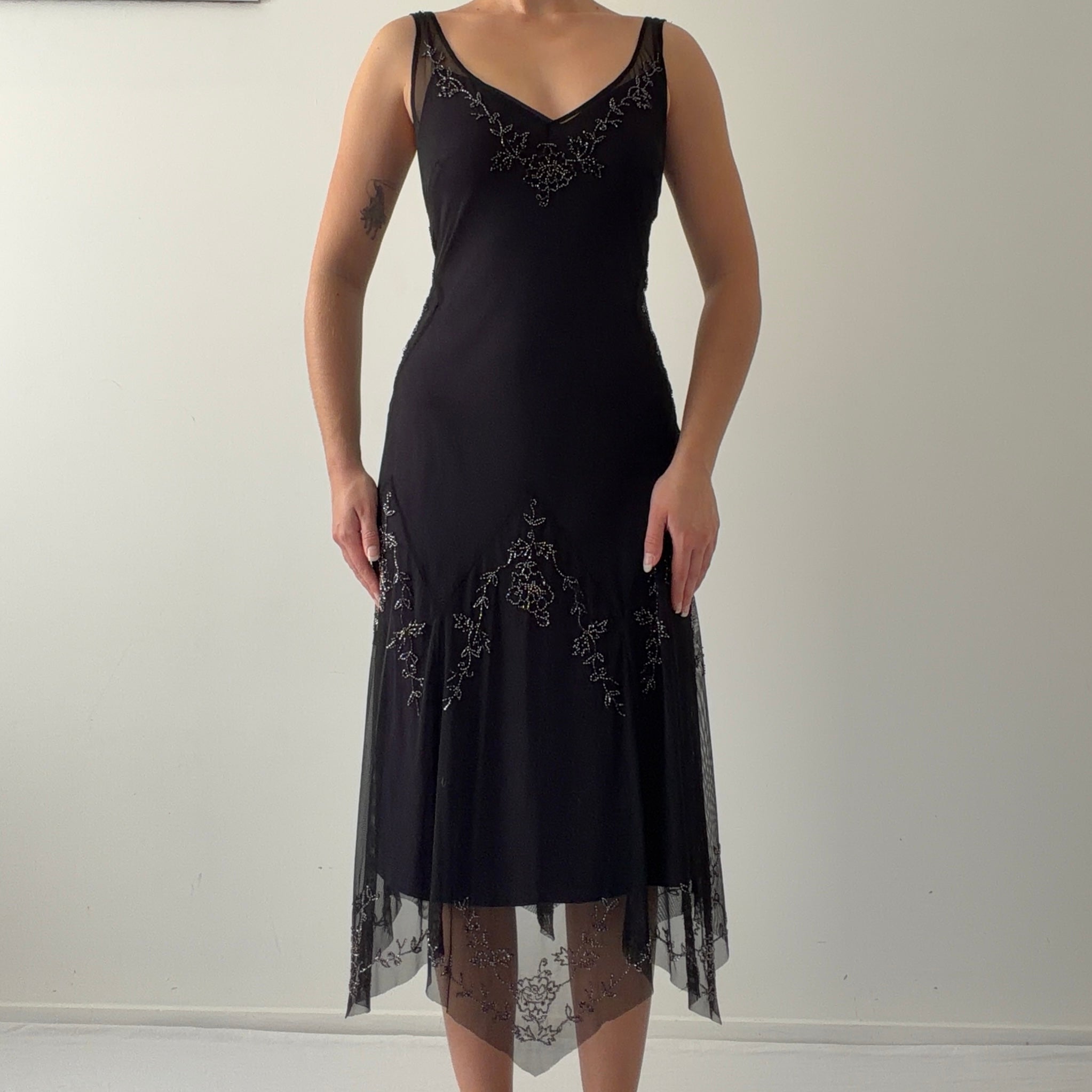 Laundry By Shelli Segal Beaded Fairy Dress | M